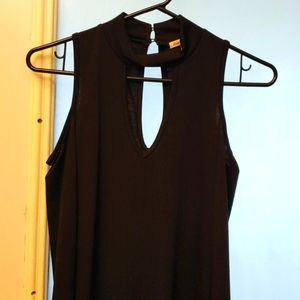 Open shoulder black knee length dress size xs